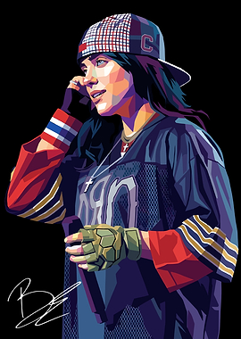Billie Eilish Pop Art Portrait