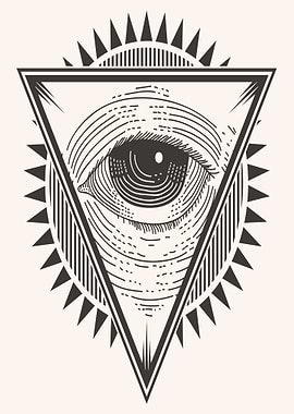 All-Seeing Eye Triangle Symbol