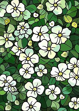 Stained Glass Floral Pattern