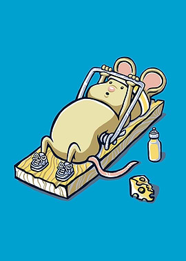 Mouse working out with weights