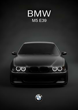 black BMW M5 E39 Poster