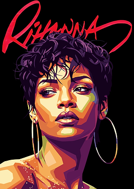 Rihanna Pop Art Portrait