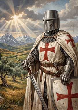 Knight Templar in a Landscape