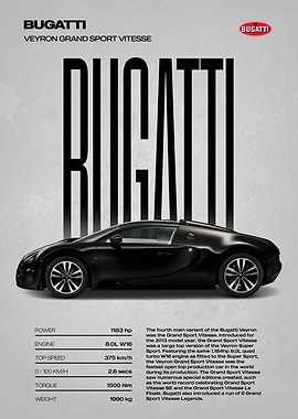 Bugatti Veyron Grand Sport Vitesse Poster
