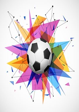 Soccer Ball Abstract Geometric