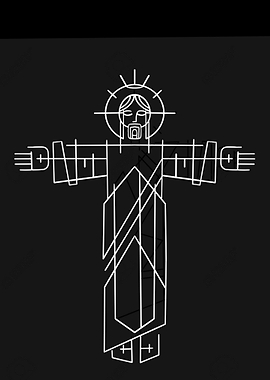 Minimalist Jesus Christ Line Art
