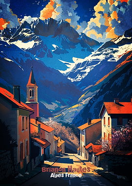 Briançon Hautes Alpes France Poster