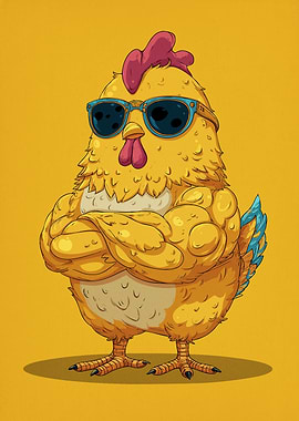 Cool Chicken Wearing Sunglasses