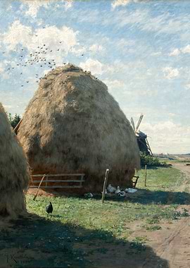 Haystacks and Farm Animals