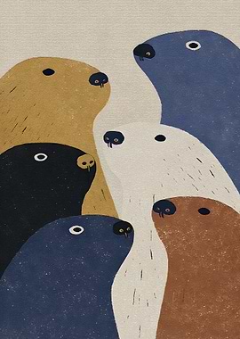 Group of stylized Mole