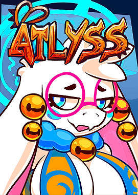 Cute character with bells and glasses