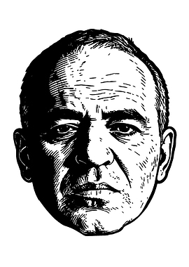 Black and White Portrait of a Man