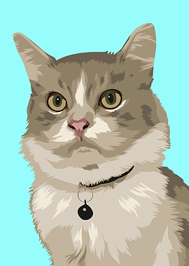 Vector Portrait of a Cat