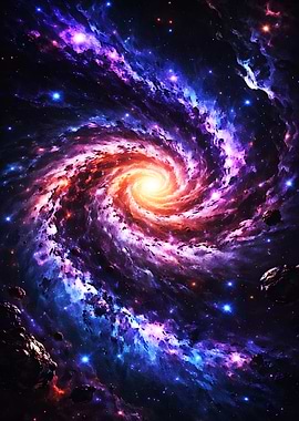 Vibrant Spiral Galaxy