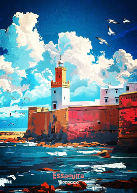 Essouira Morocco Lighthouse Poster