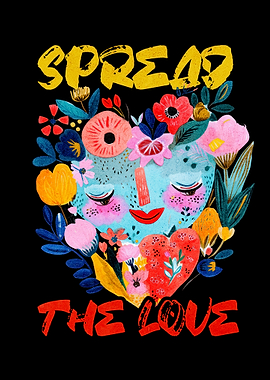 Spread the Love Floral Heart