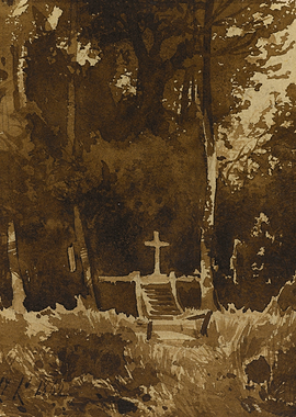 Tombstone in a Forest