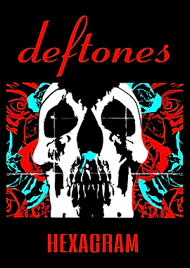 Deftones Hexagram Skull Art