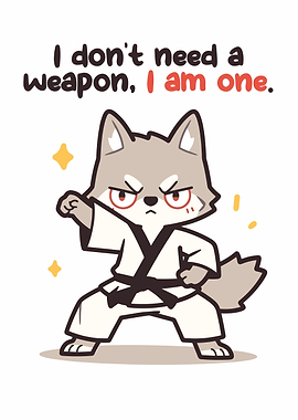 Wolf in Karate Gi
