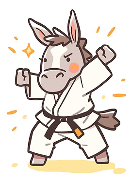 Karate Donkey in Gi
