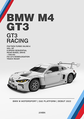 BMW M4 GT3 Racing Car