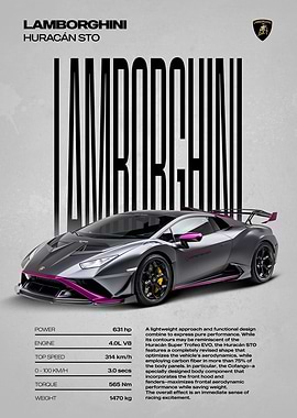 Lamborghini Huracán STO Poster