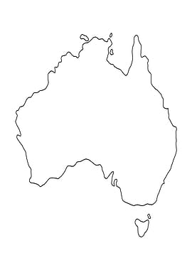 Outline map of Australia
