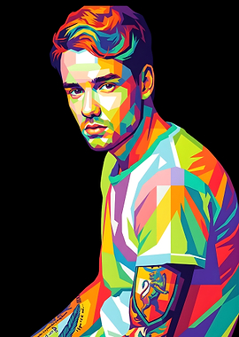 Colorful Pop Art Portrait of Liam Payne