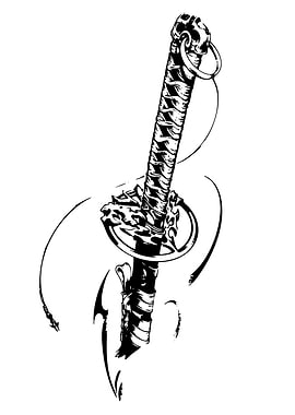 Dragon Katana Sword Illustration