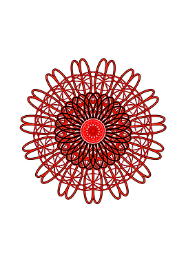 Red and Black Mandala Design