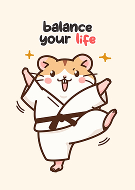Cute Hamster Doing Karate