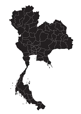 Map of Thailand with Provinces