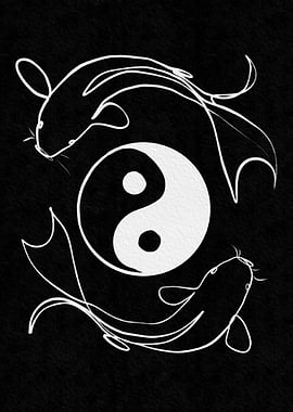 Yin Yang Koi Fish Symbol
