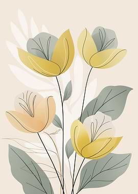 Abstract Floral Illustration