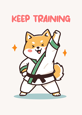 Shiba Inu in Karate Gi