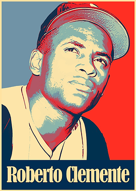 Roberto Clemente Pop Art Poster
