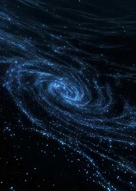 Swirling Blue Galaxy