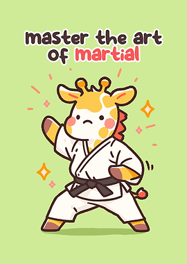Cute Giraffe in Martial Arts Gi