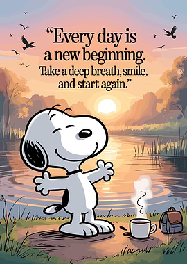 Snoopy's Morning Inspiration