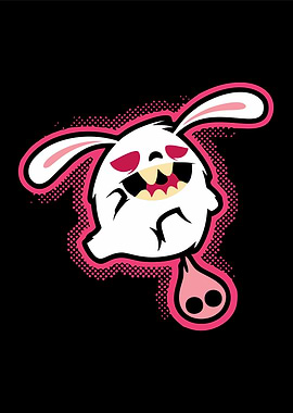 Spooky Cartoon Rabbit Character