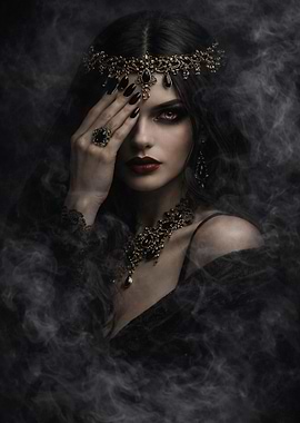 Mysterious Woman in Smoke