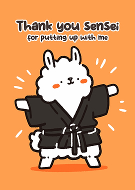 Cute Llama in Karate Gi