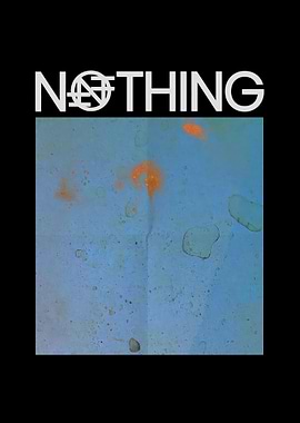 Nothing text art with abstract background