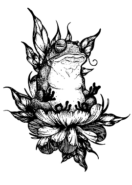Fairy Frog on a Flower
