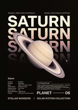 Saturn Planet Poster