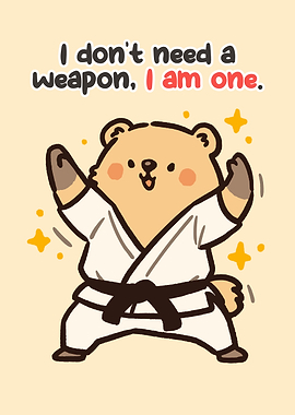 Cute Bear in Karate Gi