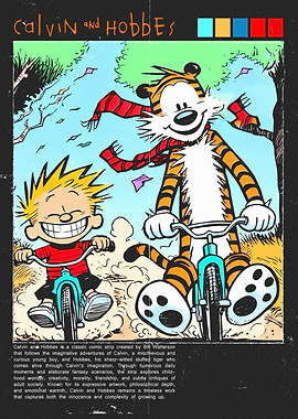 Calvin and Hobbes on Bikes
