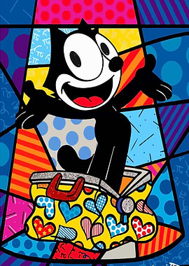 Felix the Cat in a Heart