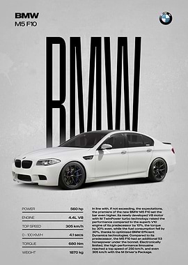 BMW M5 F10 Poster