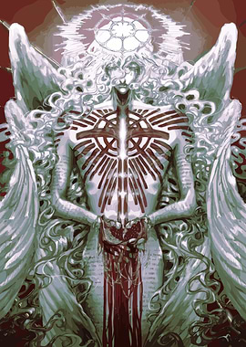 Angelic figure with intricate details